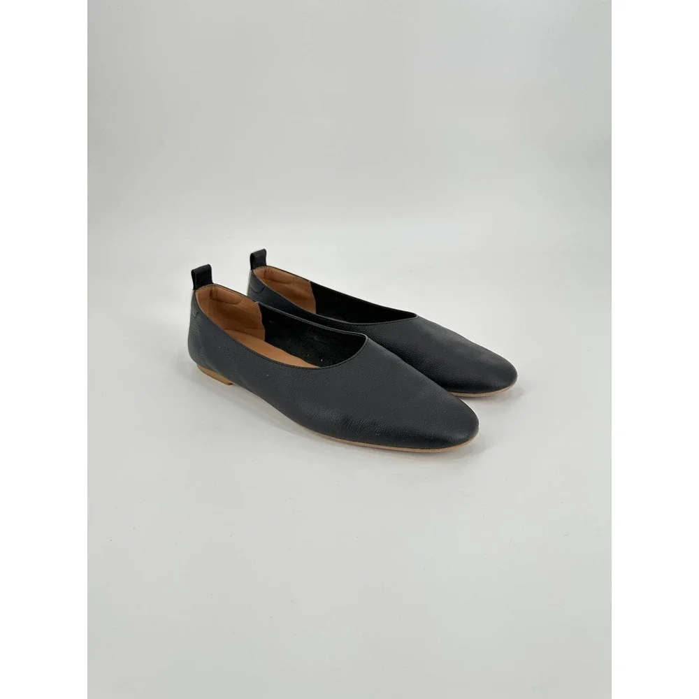 Everlane The Day Glove Black Italian Leather Ballet Flats Womens Size 10